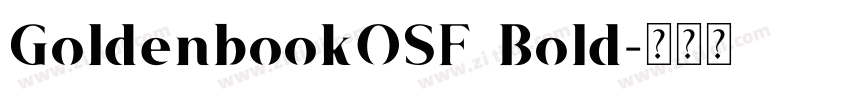 GoldenbookOSF Bold字体转换